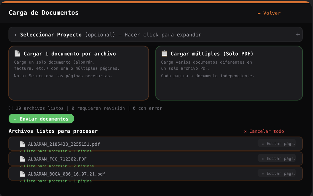 Captura y procesamiento inteligente de facturas de hostelería